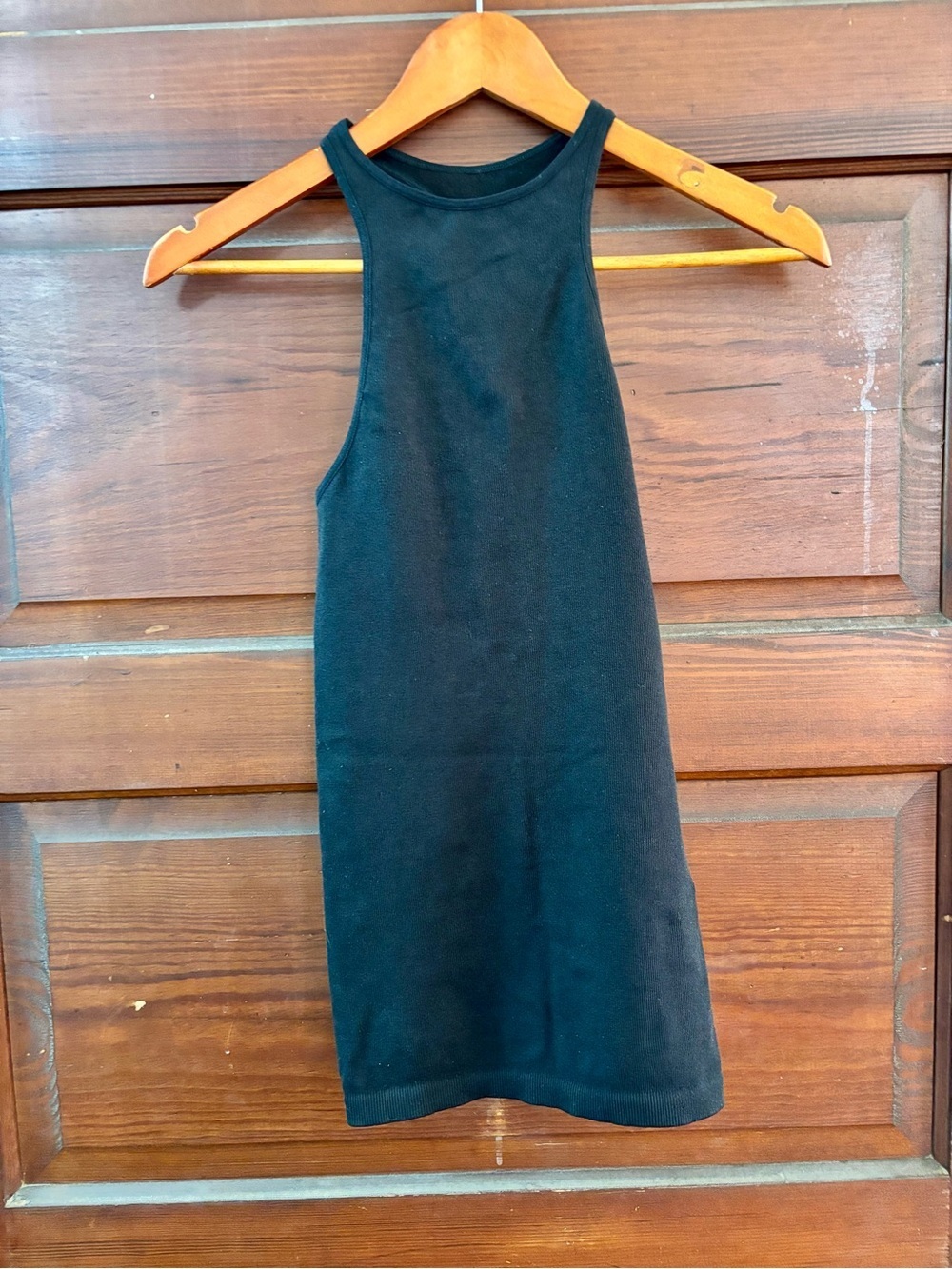 Free People High Neck Black Racerback Tank Top - Picture 4 of 6